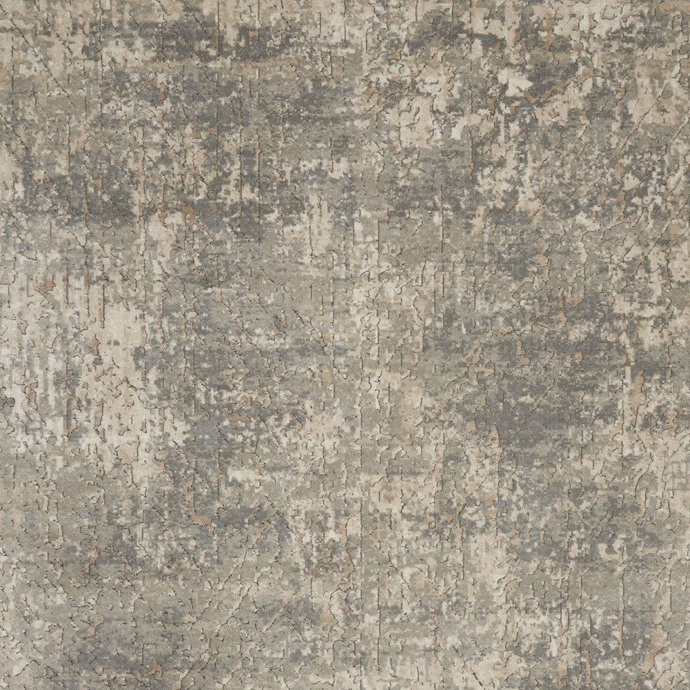 7' X 10' Beige and Gray Abstract Power Loom Area Rug