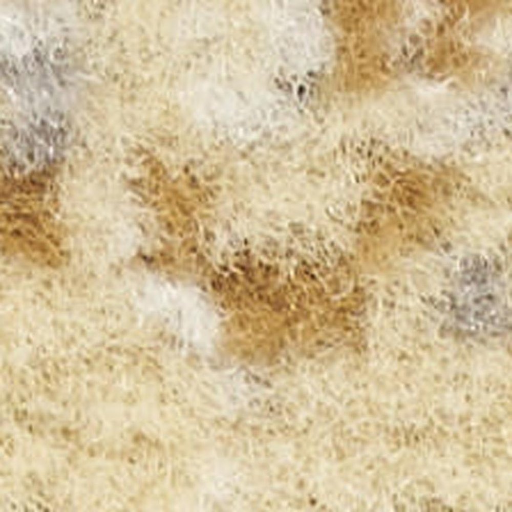 8' Beige And Blue Abstract Runner Rug