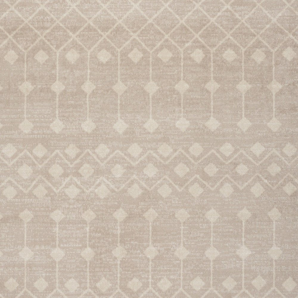 5' X 7' Beige and Ivory Moroccan Power Loom Area Rug