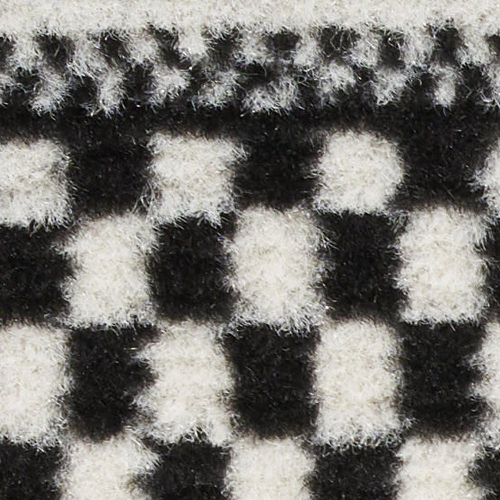8' Black And White Striped Runner Rug