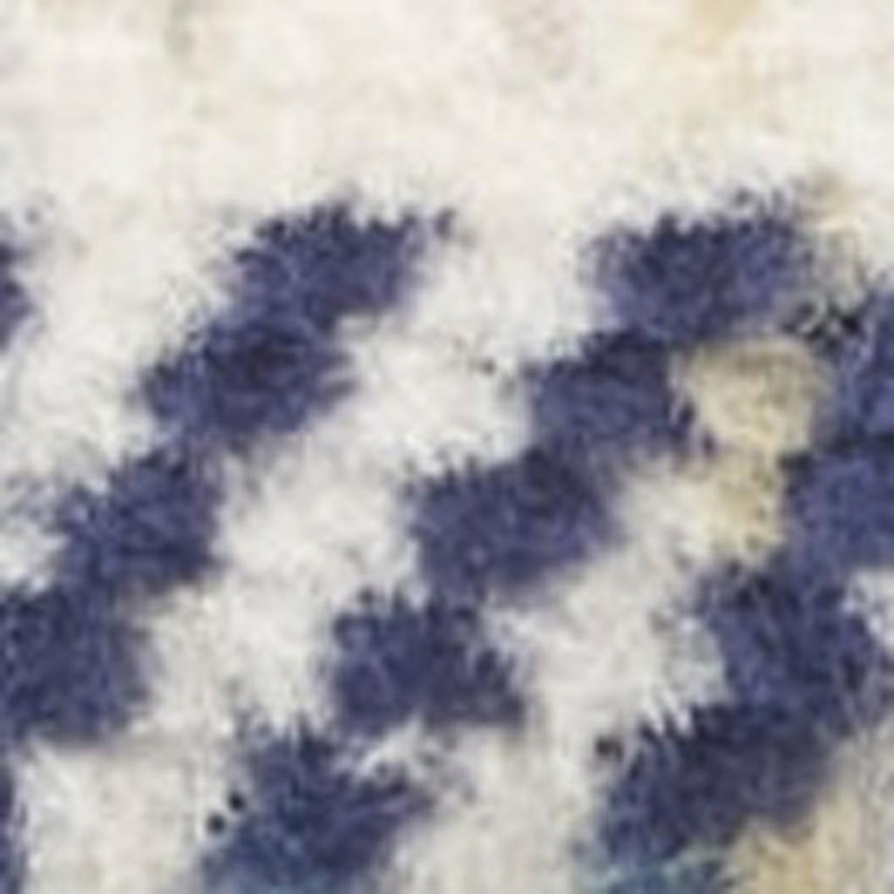 8' Blue And Beige Plaid Runner Rug