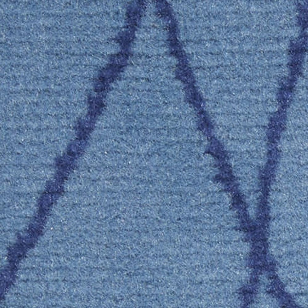 6' X 9' Blue and Beige Floral Power Loom Area Rug