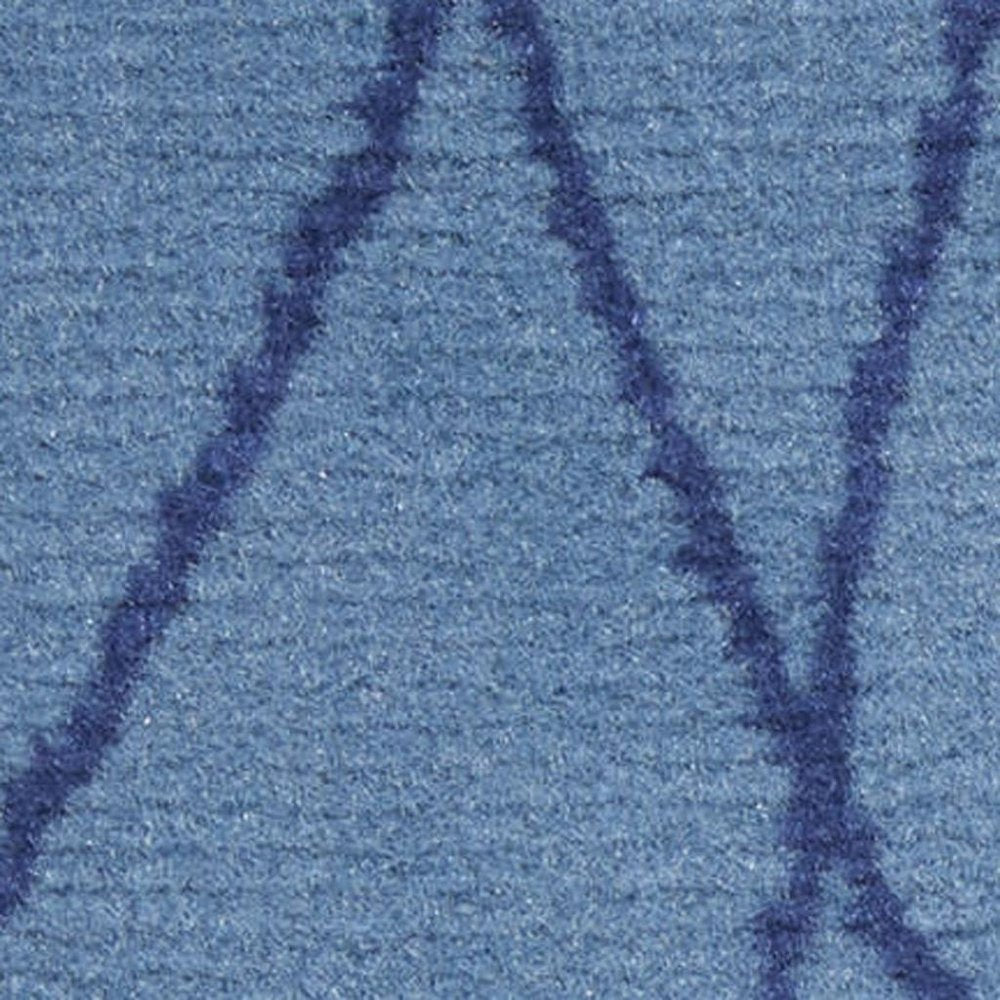 7' X 10' Blue and Beige Floral Power Loom Area Rug