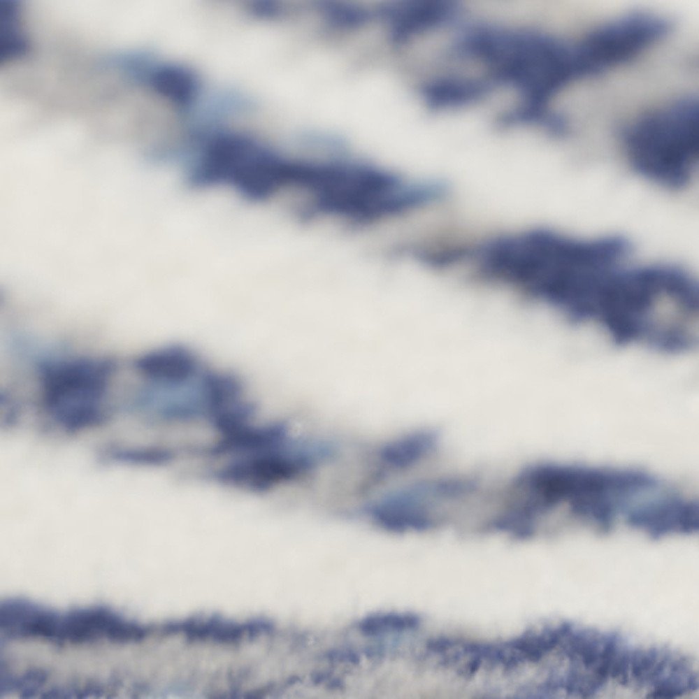 8' Blue And Gray Striped Runner Rug