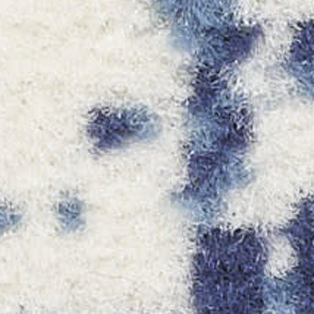 8' X 10' Blue and Ivory Abstract Power Loom Area Rug