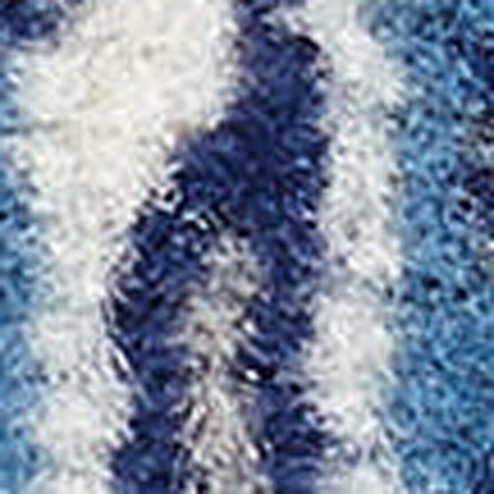 7' X 10' Blue and Beige Floral Power Loom Area Rug