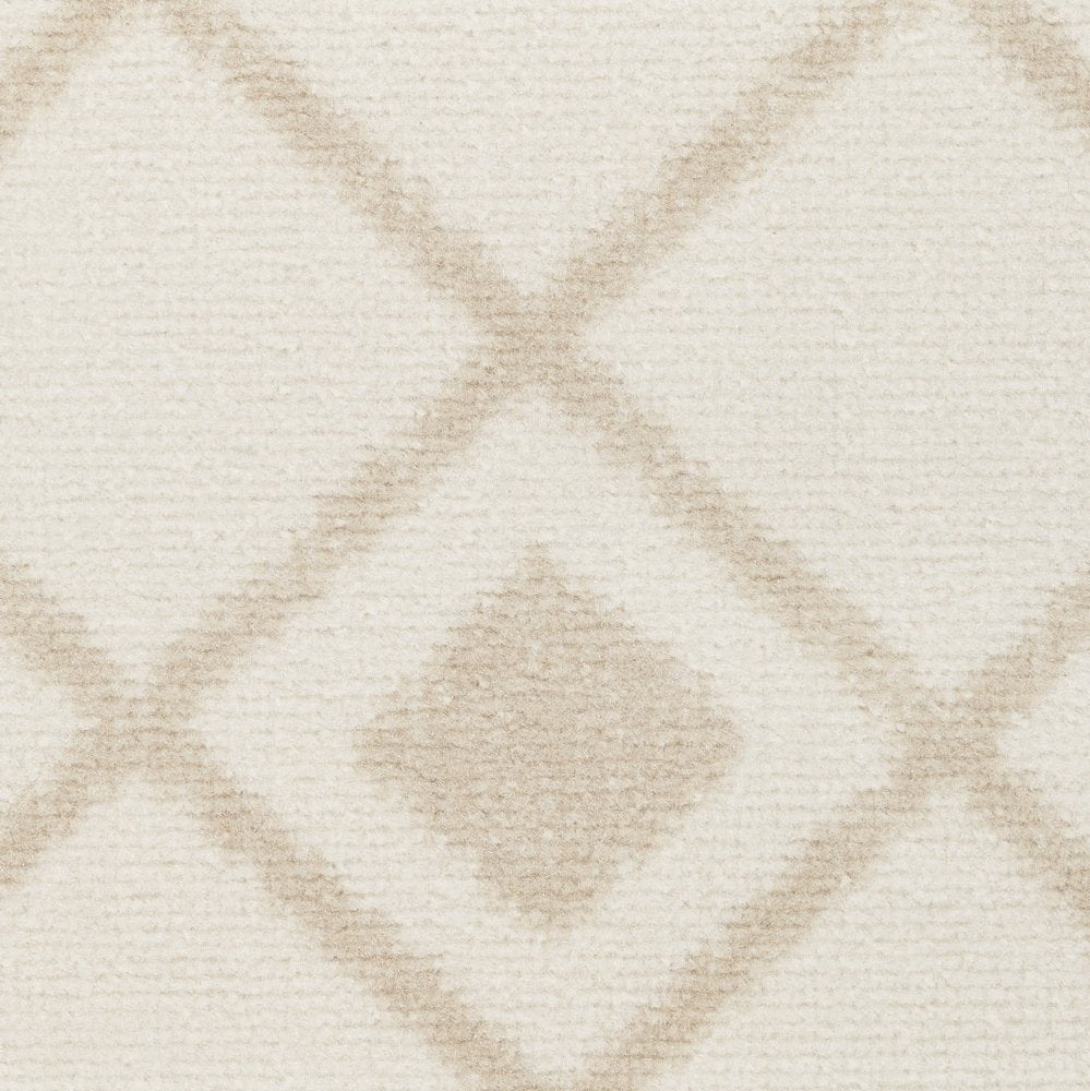 8' Beige And Ivory Moroccan Runner Rug