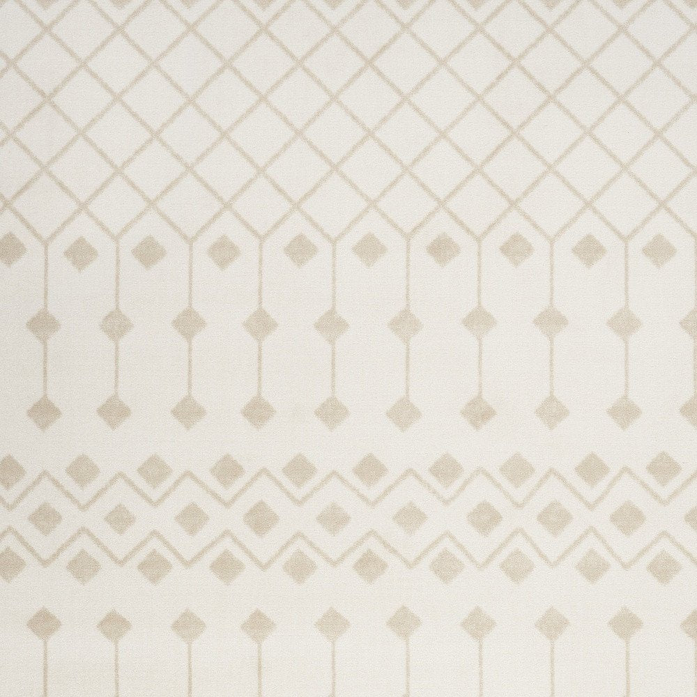 5' X 7' Beige and Ivory Moroccan Power Loom Area Rug