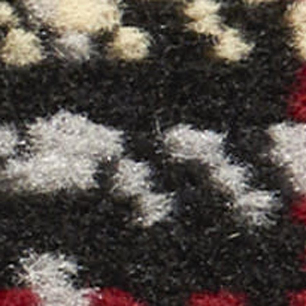 6' X 9' Red and Black Plaid Power Loom Area Rug