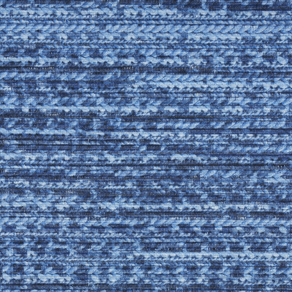 3' X 5' Blue Abstract Power Loom Washable Non Skid Area Rug