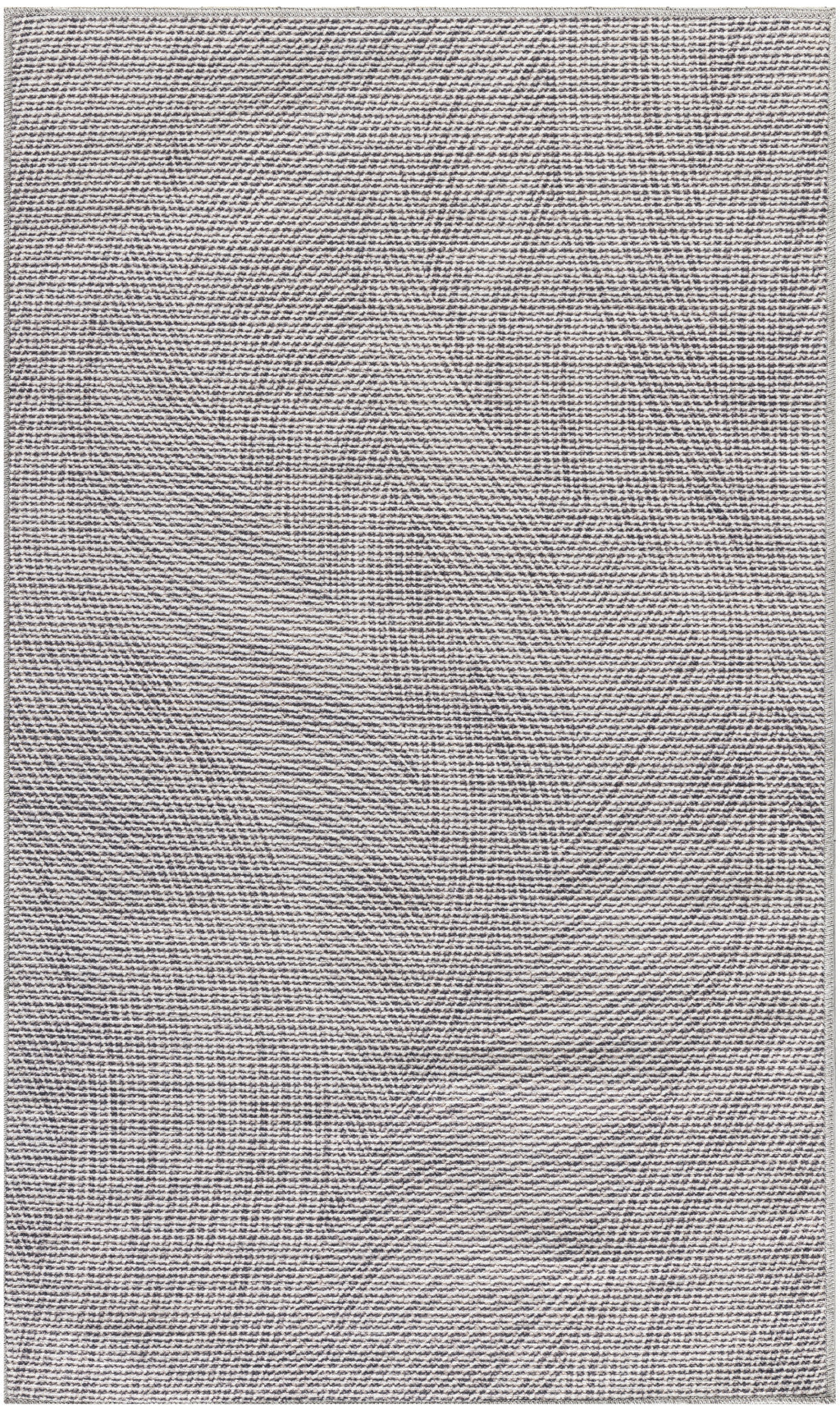 3' X 5' Gray and Ivory Abstract Power Loom Washable Non Skid Area Rug