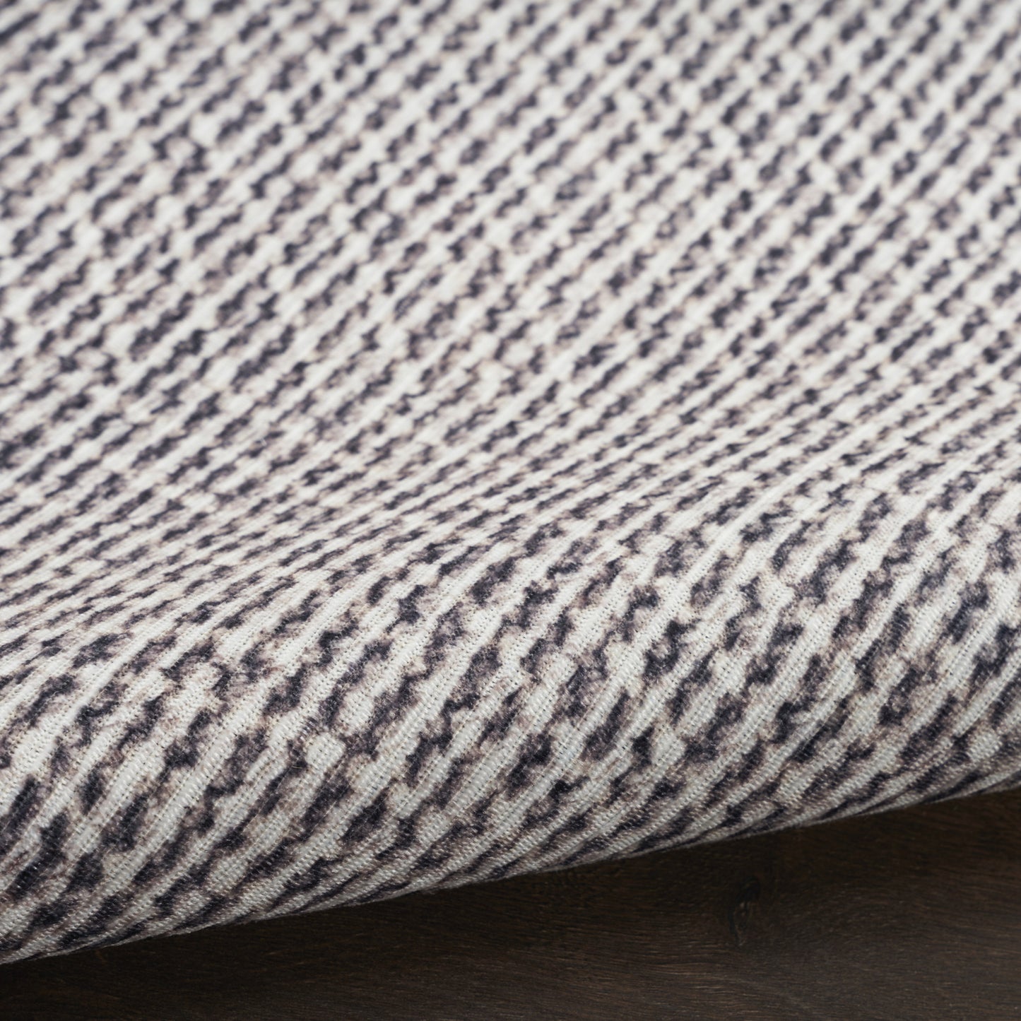 3' X 5' Gray and Ivory Abstract Power Loom Washable Non Skid Area Rug