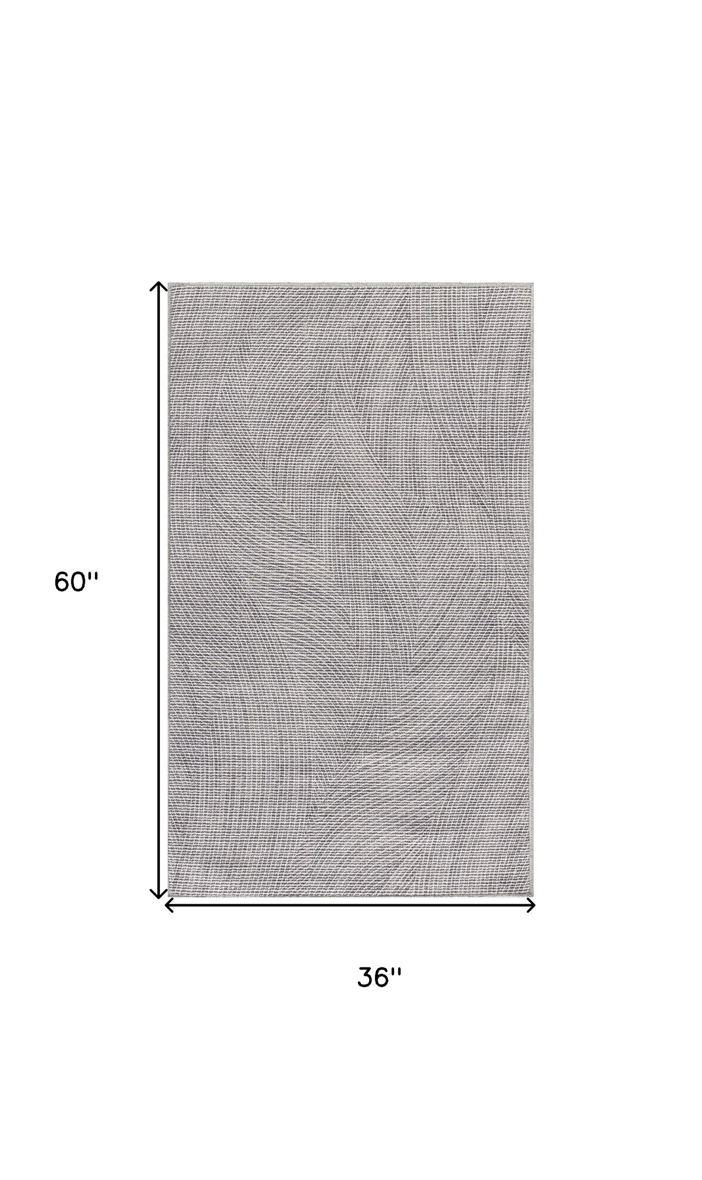 3' X 5' Gray and Ivory Abstract Power Loom Washable Non Skid Area Rug
