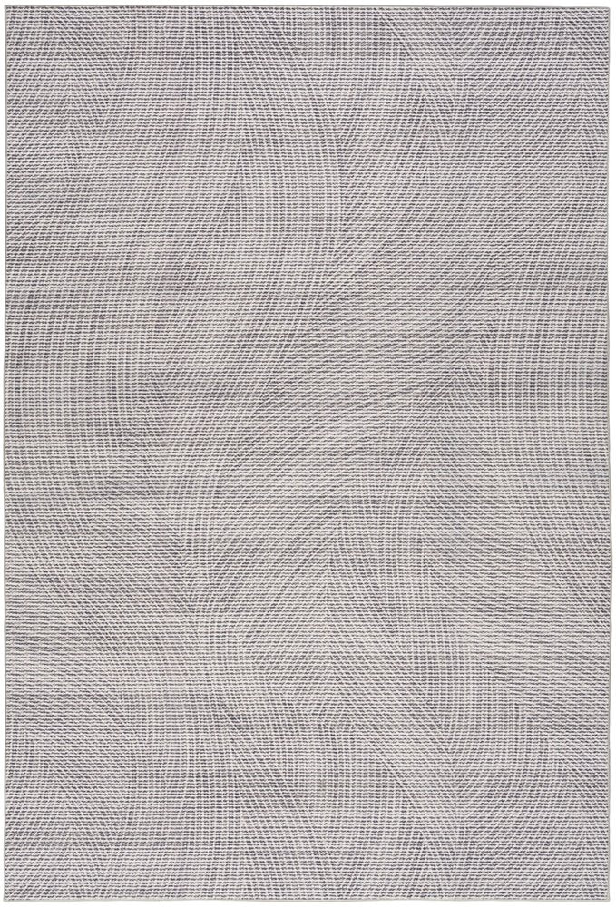 4' X 6' Gray and Ivory Abstract Power Loom Washable Non Skid Area Rug