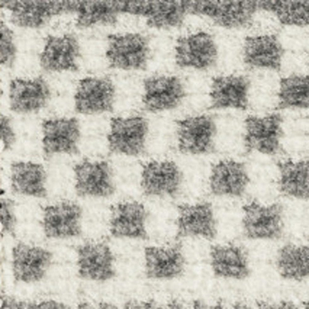 2' X 4' Gray and Ivory Striped Power Loom Distressed Area Rug