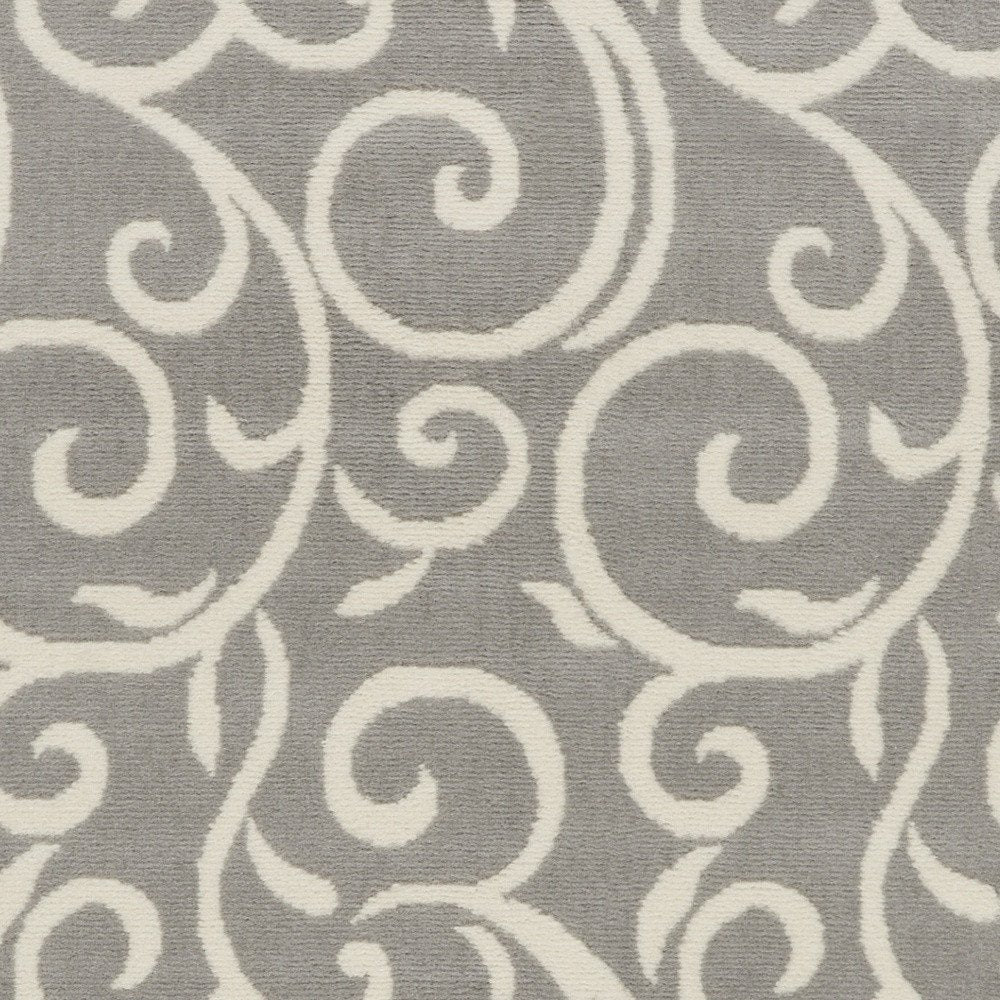 3' X 5' Gray and Pink Floral Vines Power Loom Area Rug