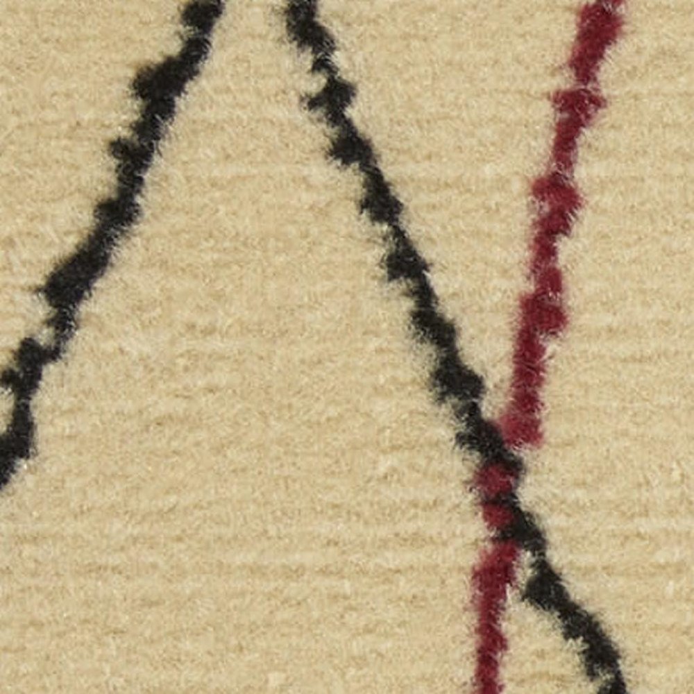 2' X 4' Ivory And Black Floral Area Rug