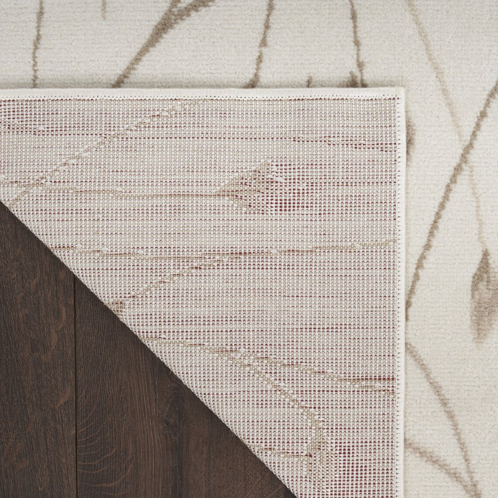 2' X 4' Beige And Ivory Floral Area Rug