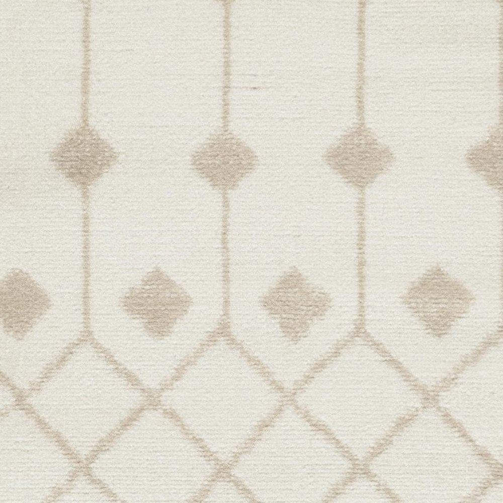 2' X 4' Beige and Ivory Moroccan Power Loom Area Rug