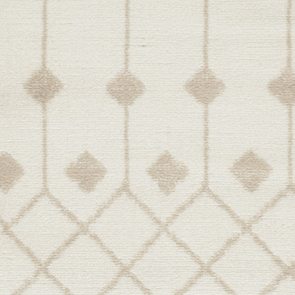 2' X 4' Beige and Ivory Moroccan Power Loom Area Rug