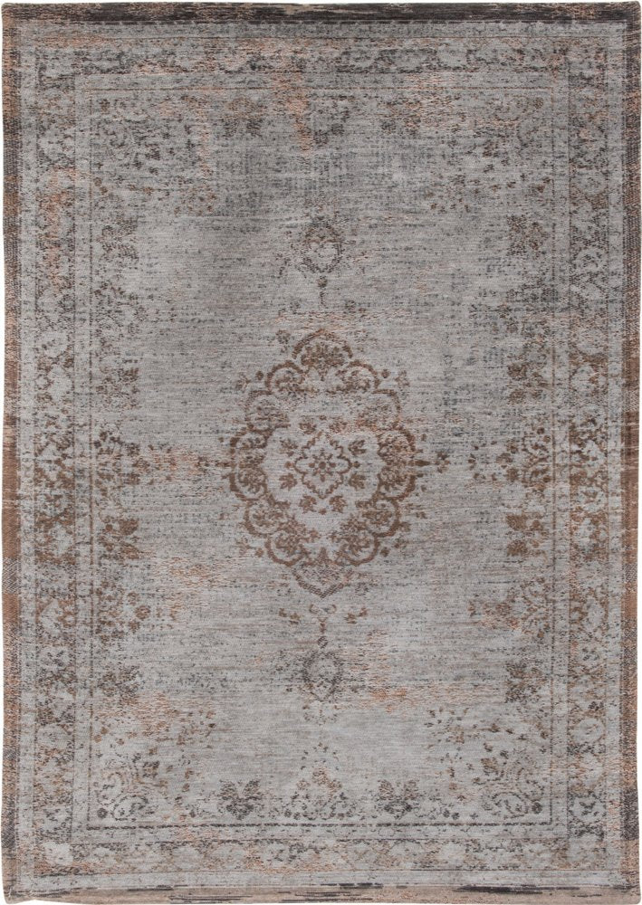 5' X 7' Gray and Beige Medallion Non Skid Area Rug