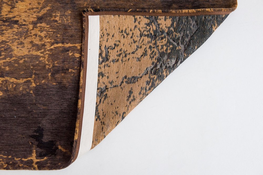 8' X 11' Yellow and Brown Abstract Non Skid Area Rug