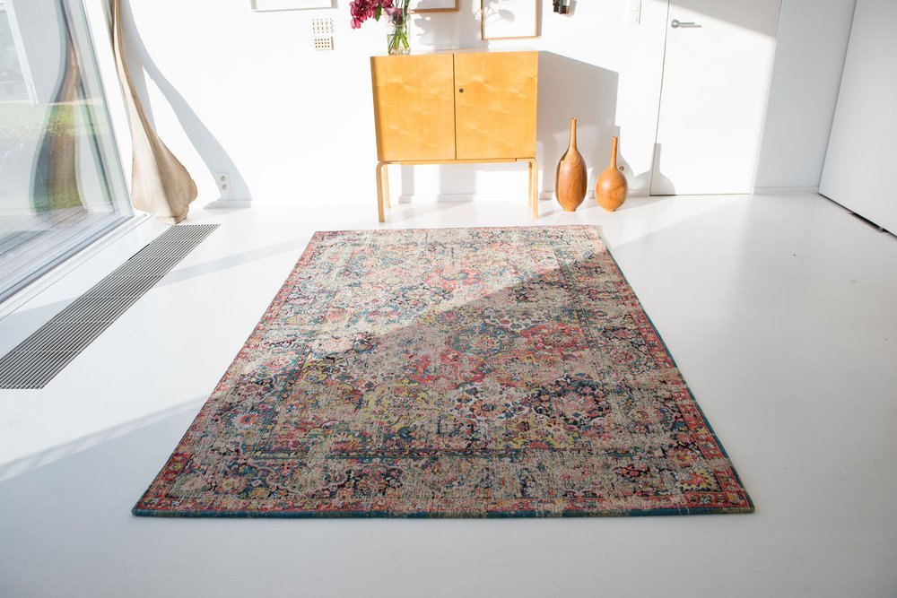 7' X 9' Red Oriental Non Skid Area Rug