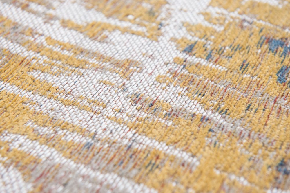 6' X 8' White Abstract Non Skid Area Rug