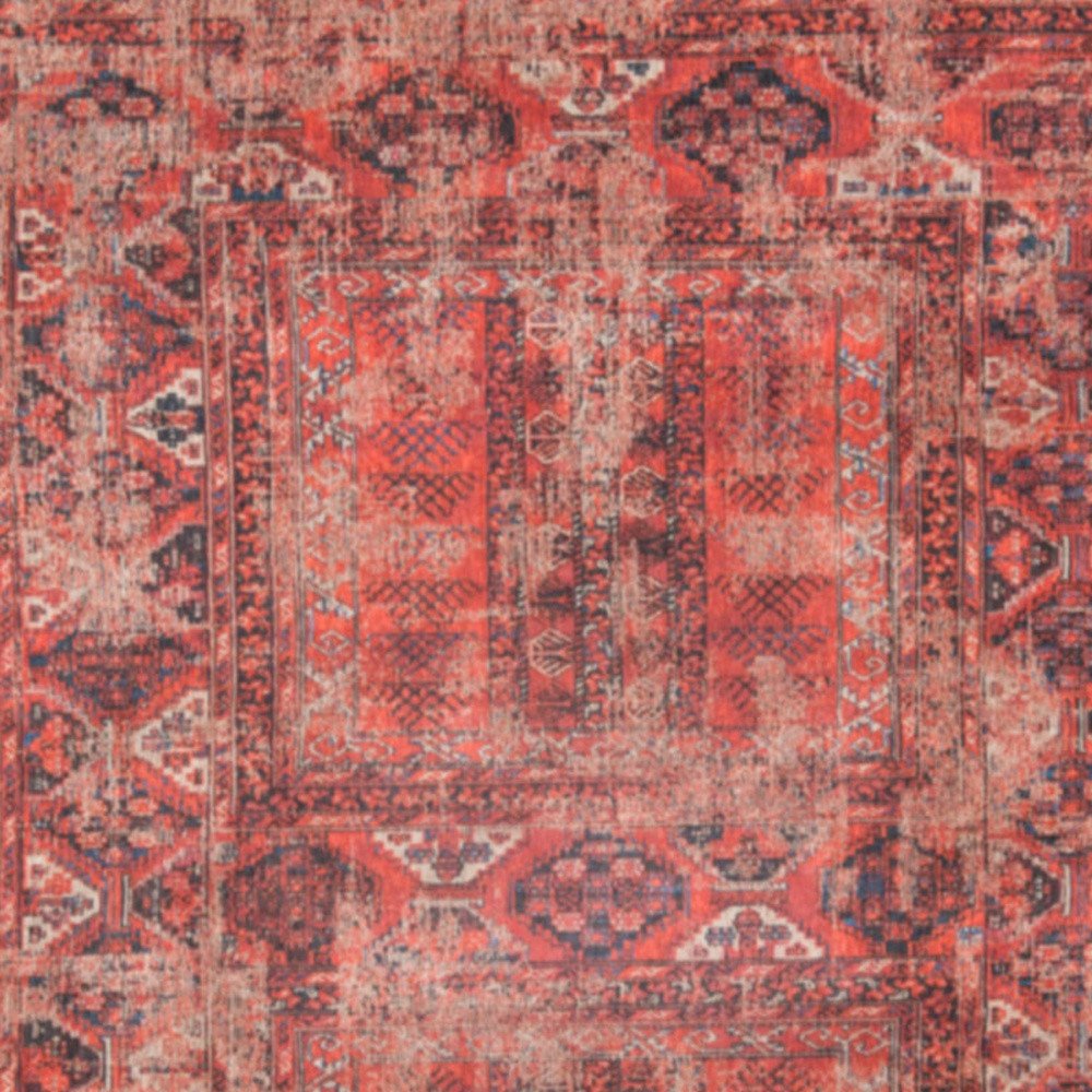 6' X 8' Red Oriental Non Skid Area Rug