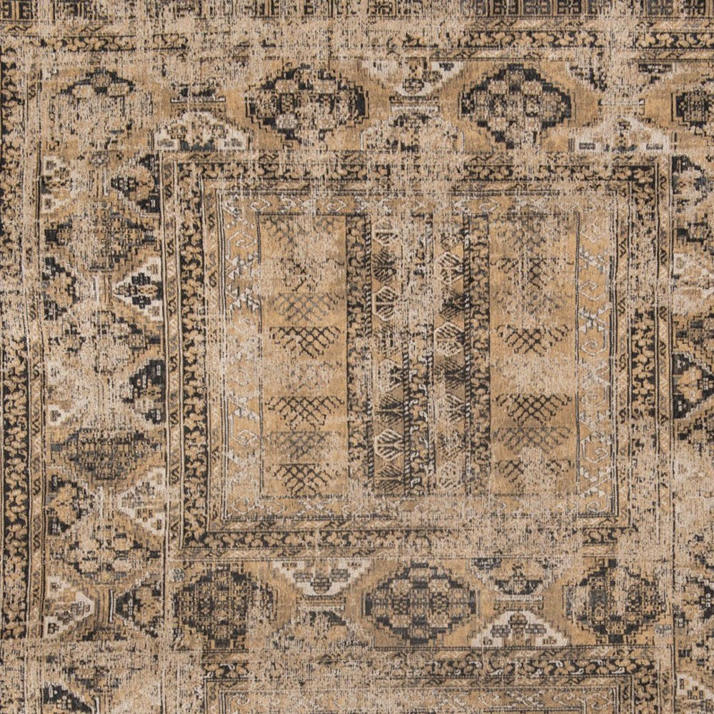 8' X 11' Brown Oriental Non Skid Area Rug