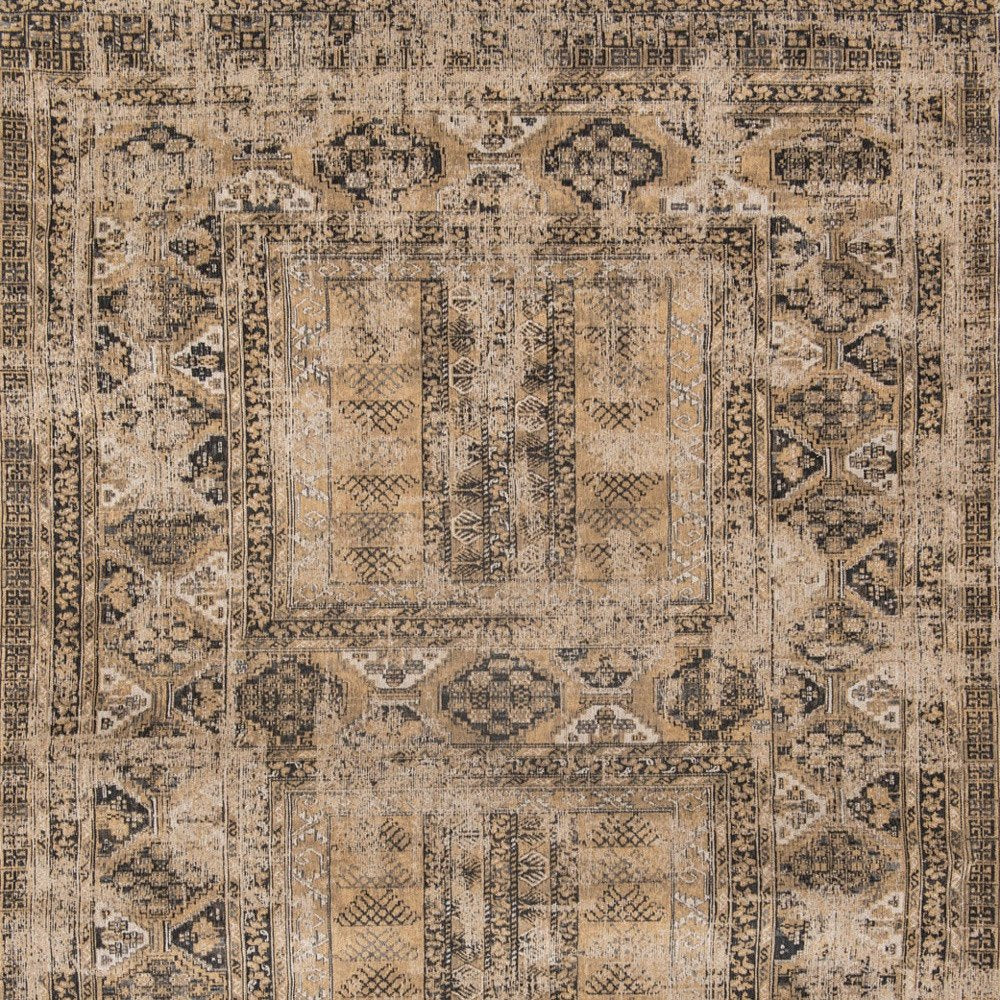 9' X 13' Brown Oriental Non Skid Area Rug
