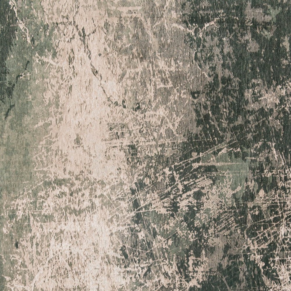 9' X 13' Beige and Green Abstract Non Skid Area Rug