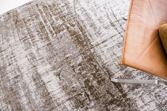 6' X 8' Gray and Beige Abstract Non Skid Area Rug