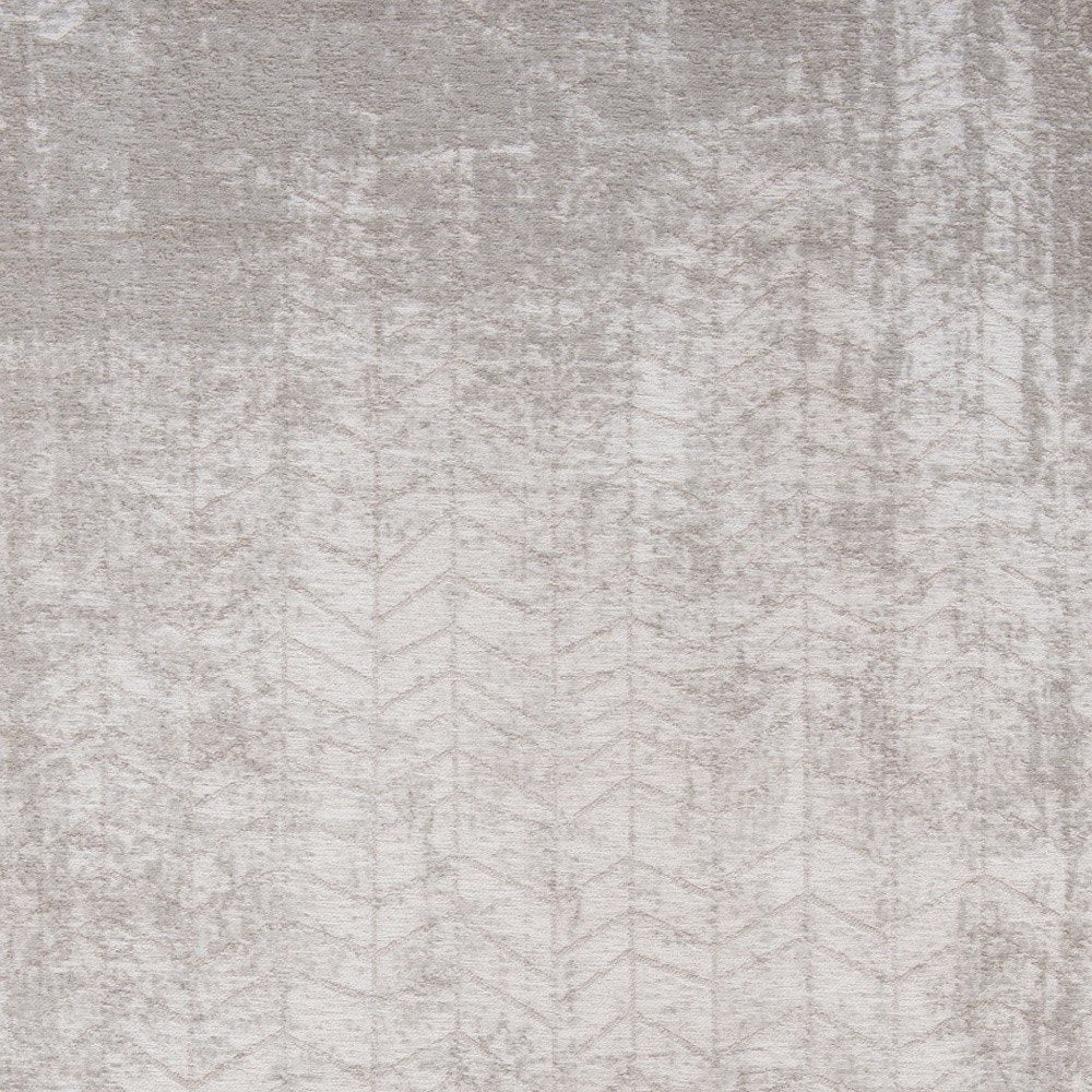 5' X 7' Gray and White Chevron Non Skid Area Rug