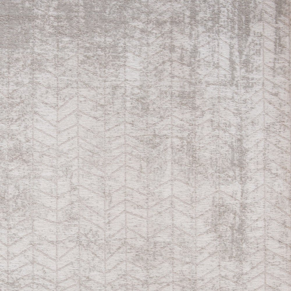 6' X 8' Gray and White Chevron Non Skid Area Rug