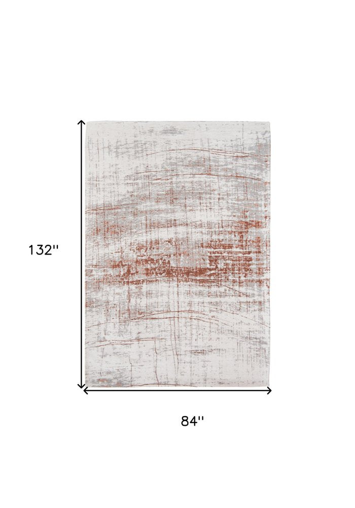 8' X 11' Gray and Yellow Abstract Non Skid Area Rug