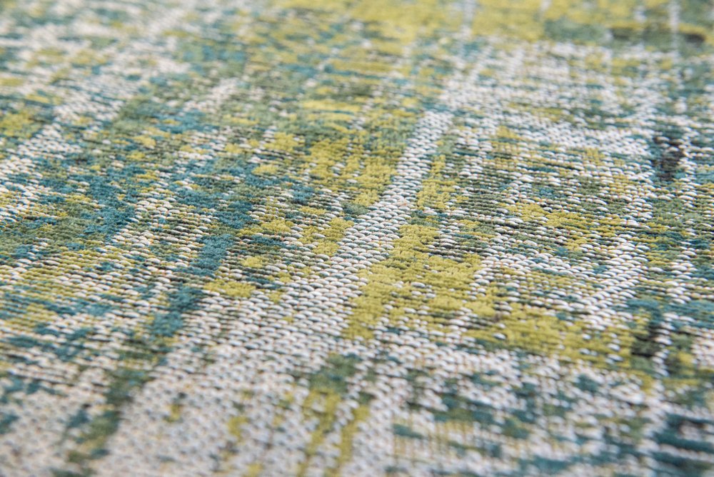 7' X 9' Blue and Green Abstract Non Skid Area Rug