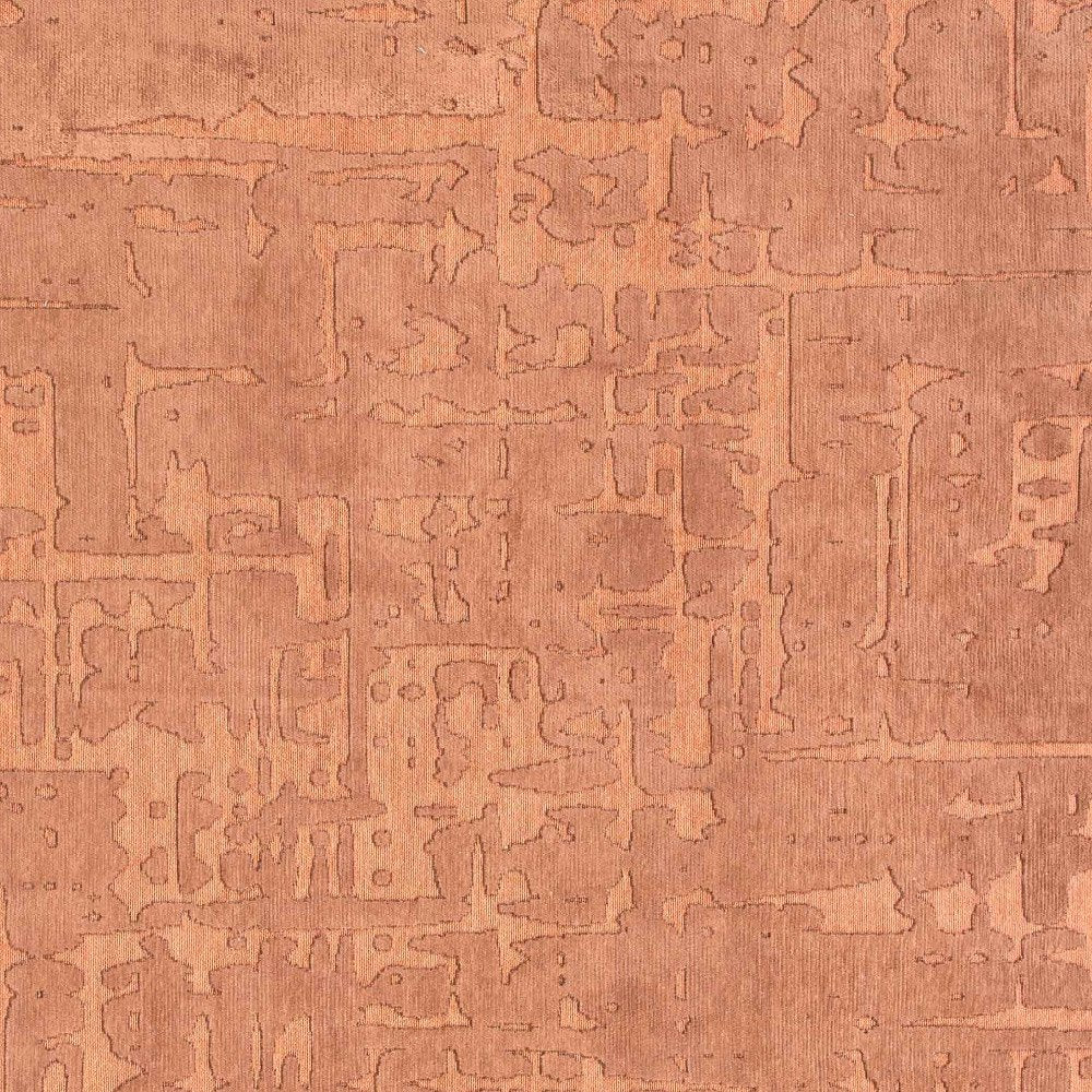 3' X 5' Orange Abstract Non Skid Area Rug