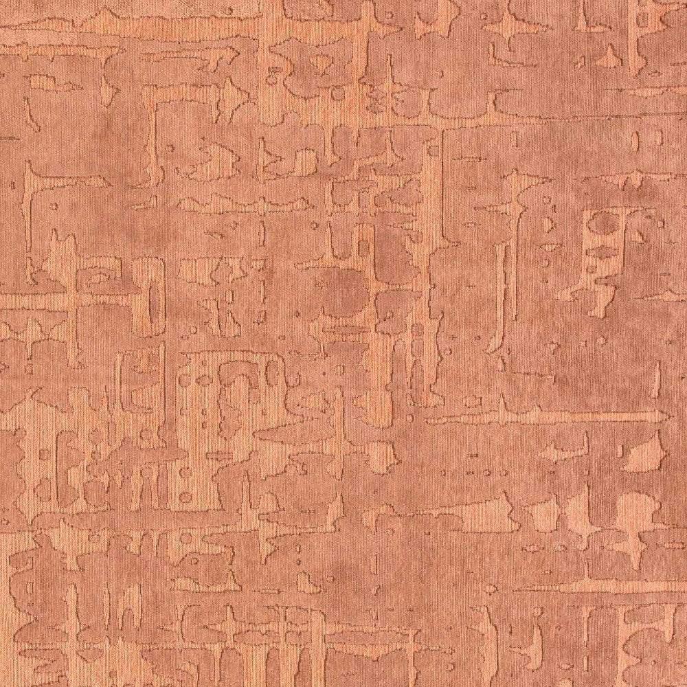 5' X 7' Orange Abstract Non Skid Area Rug