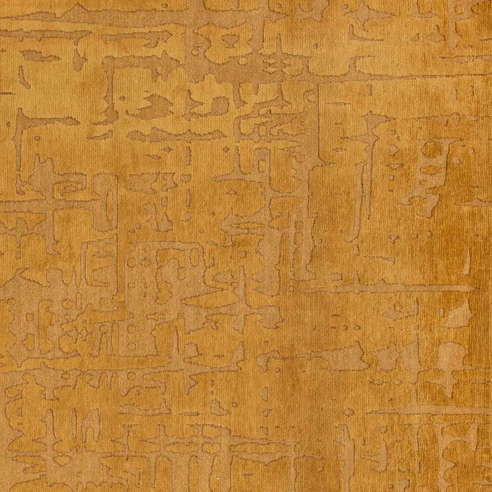 3' X 5' Yellow Abstract Non Skid Area Rug