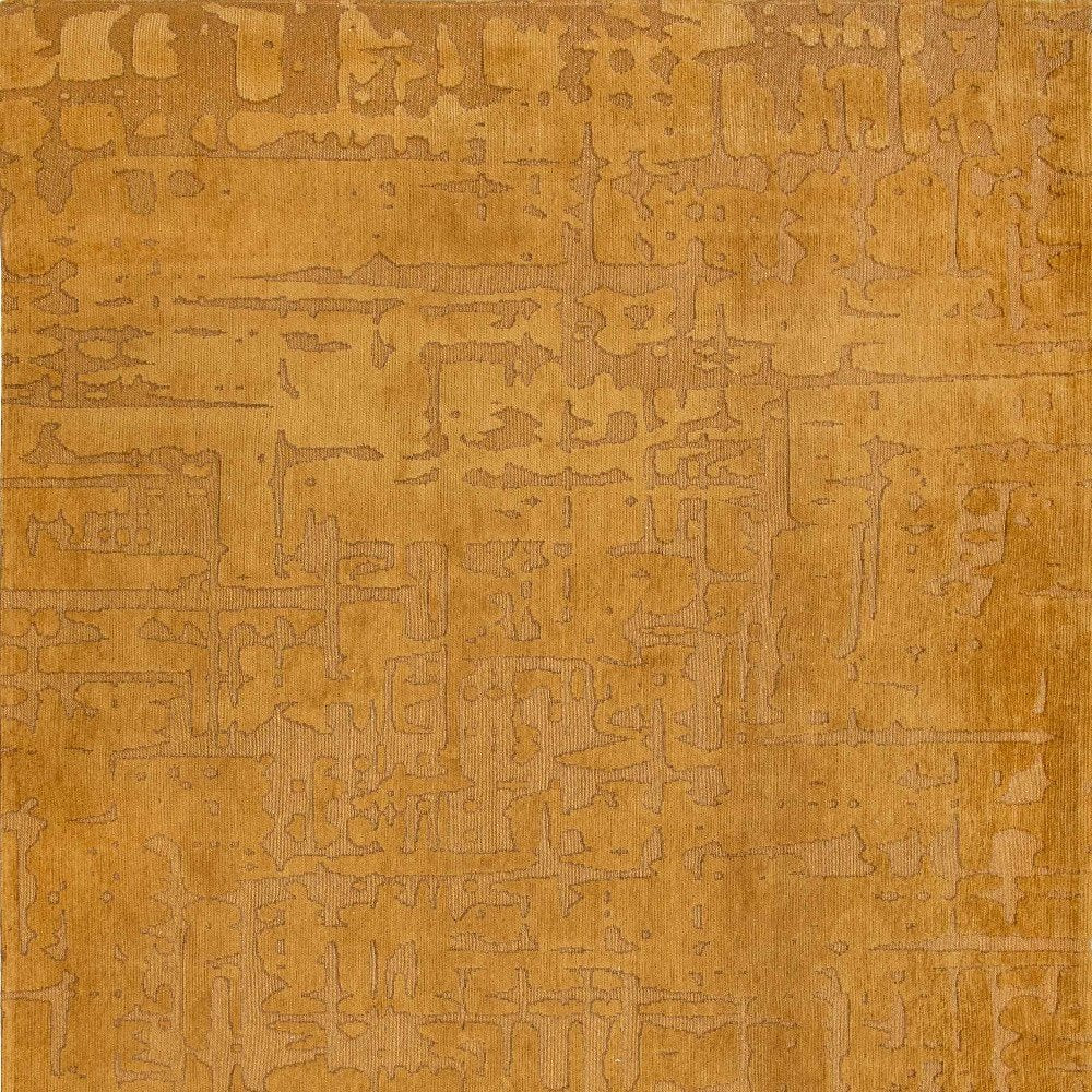 3' X 5' Yellow Abstract Non Skid Area Rug