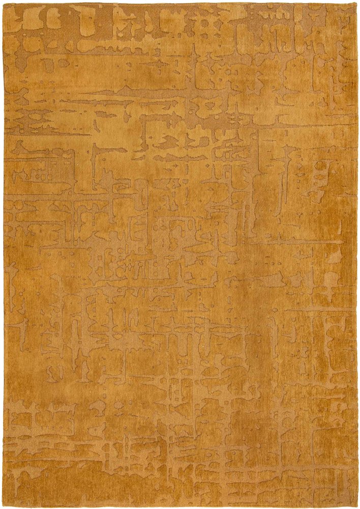 9' X 13' Yellow Abstract Non Skid Area Rug