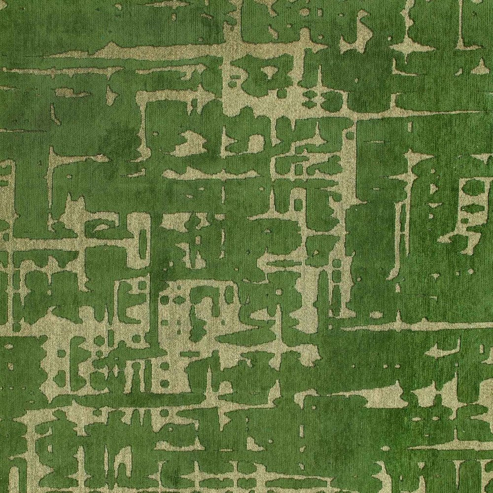 9' X 13' Green Abstract Non Skid Area Rug