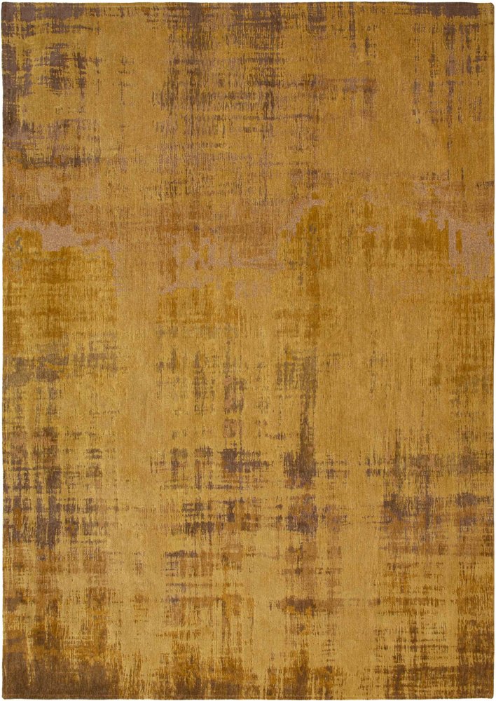 3' X 5' Yellow and Brown Abstract Non Skid Area Rug