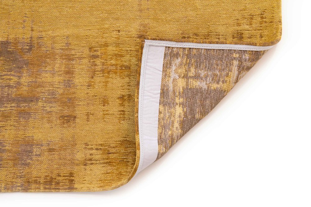 6' X 8' Yellow and Brown Abstract Non Skid Area Rug