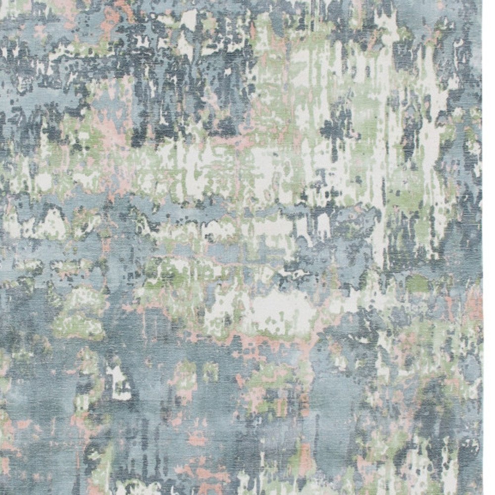 2' X 3' Gray and Yellow Abstract Hand Loomed Area Rug