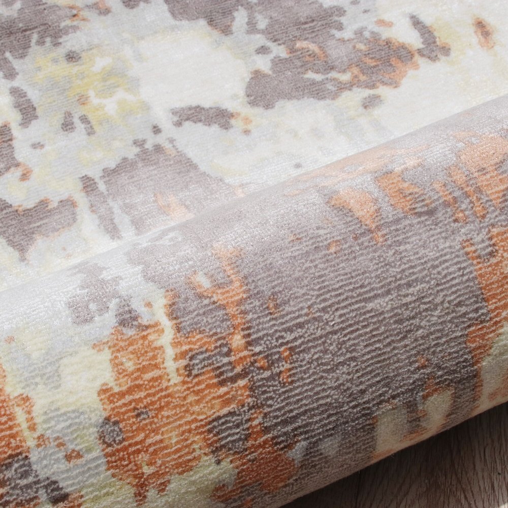 2' X 3' Brown Abstract Hand Loomed Area Rug