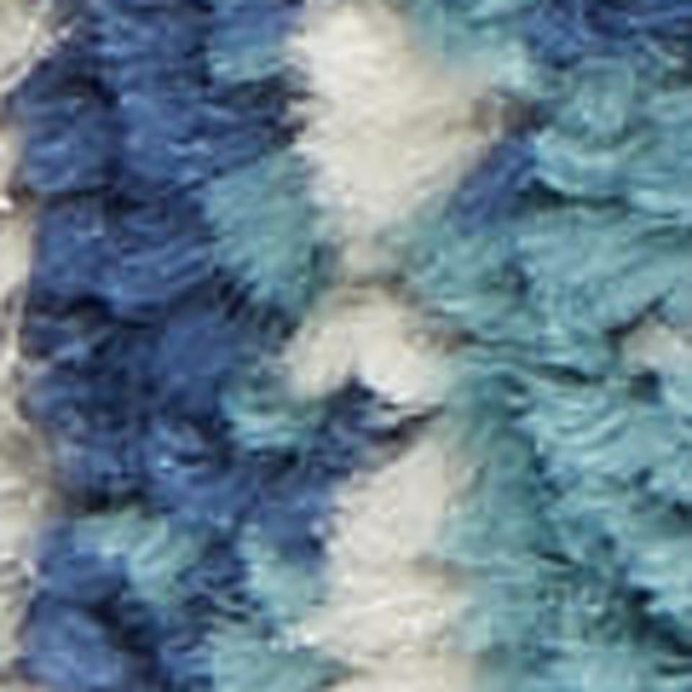 5' X 7' Blue and Yellow Geometric Power Loom Area Rug