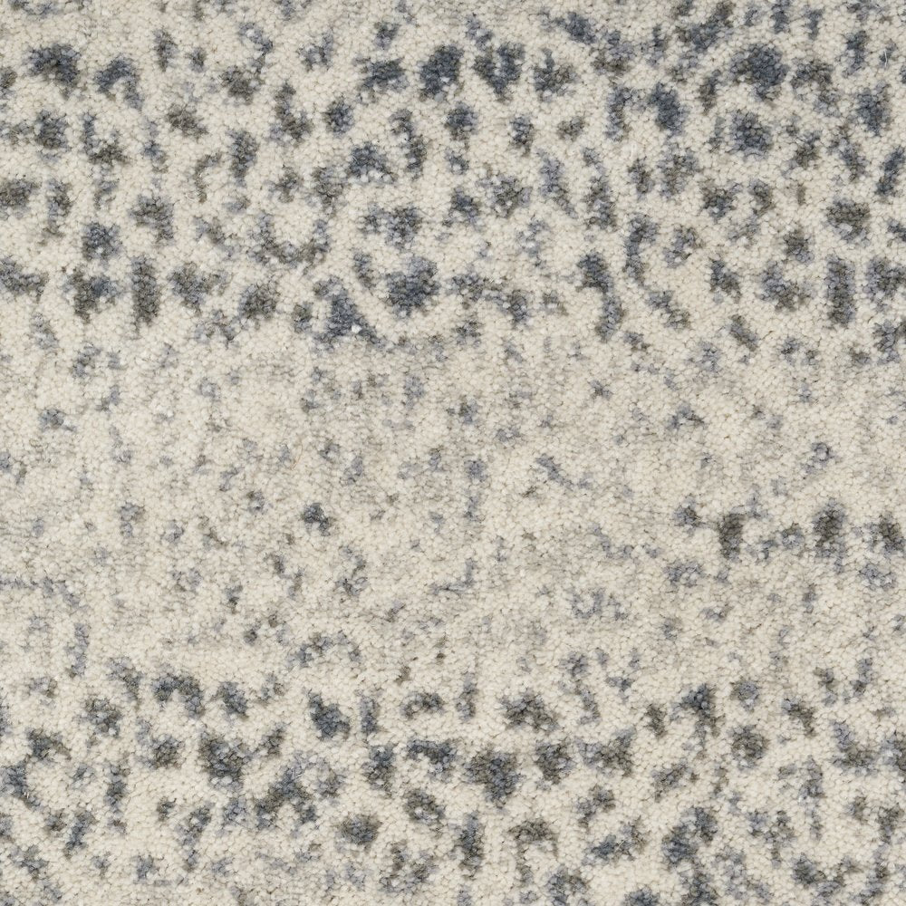 8' Beige And Gray Abstract Runner Rug