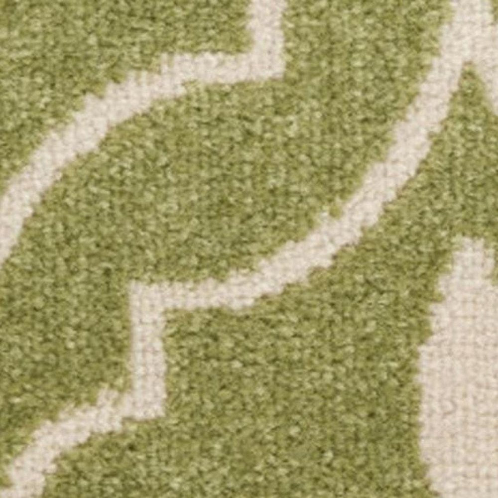 10' Ivory And Blue Floral Runner Rug